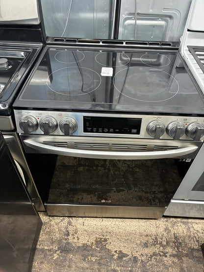 LG electric range black 5 burners 30”