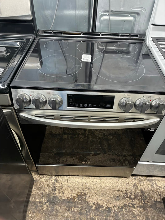LG electric range black 5 burners 30”