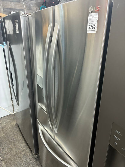 LG French door refrigerator stainless steel 30” ice maker water dispenser