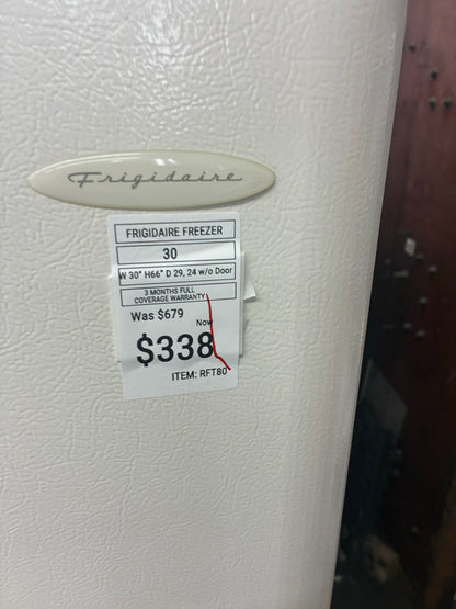 Frigidaire top freezer refrigerator  30”