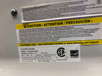 ★ Samsung 7.4 cu. ft. Vented electric Dryer with Steam Sanitize+ in Ivory 27 in