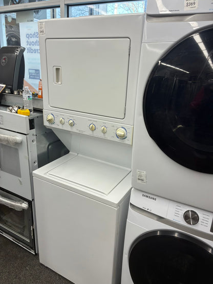 Frigidaire laundry center  washer and dryer set gas stackable 27”