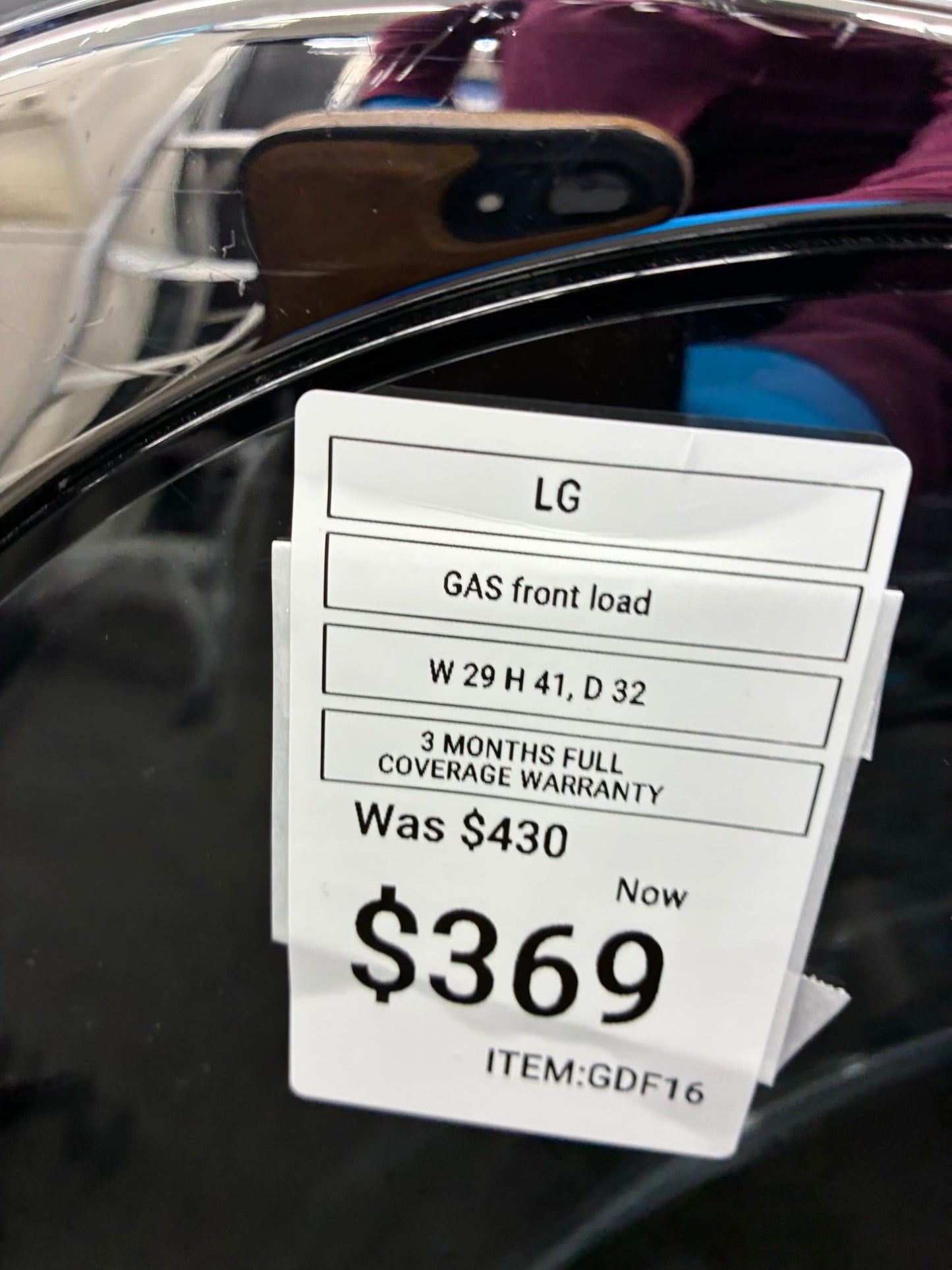 LG electric dryer 29” large capacity jumbo