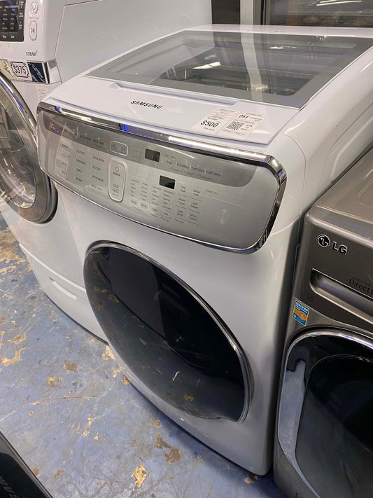 - ITEM:W73A Samsung  6 cu. ft. Smart High-Efficiency Front Load double Washer with Super Speed color white