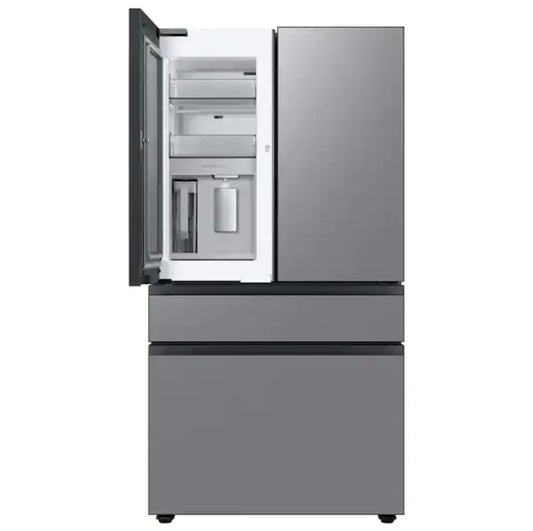 ★ Samsung Open Box  Bespoke 23 cu. ft. 4-Door French Door Smart Refrigerator with Beverage Center in Stainless Steel, Counter Depth RF4461
