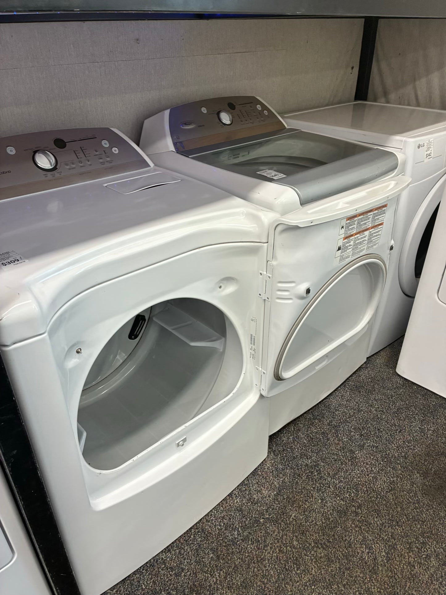 WHIRLPOOL WASHER 27”  N DRYER 29” TOP LOAD ELECTRIC SPECIAL SALE