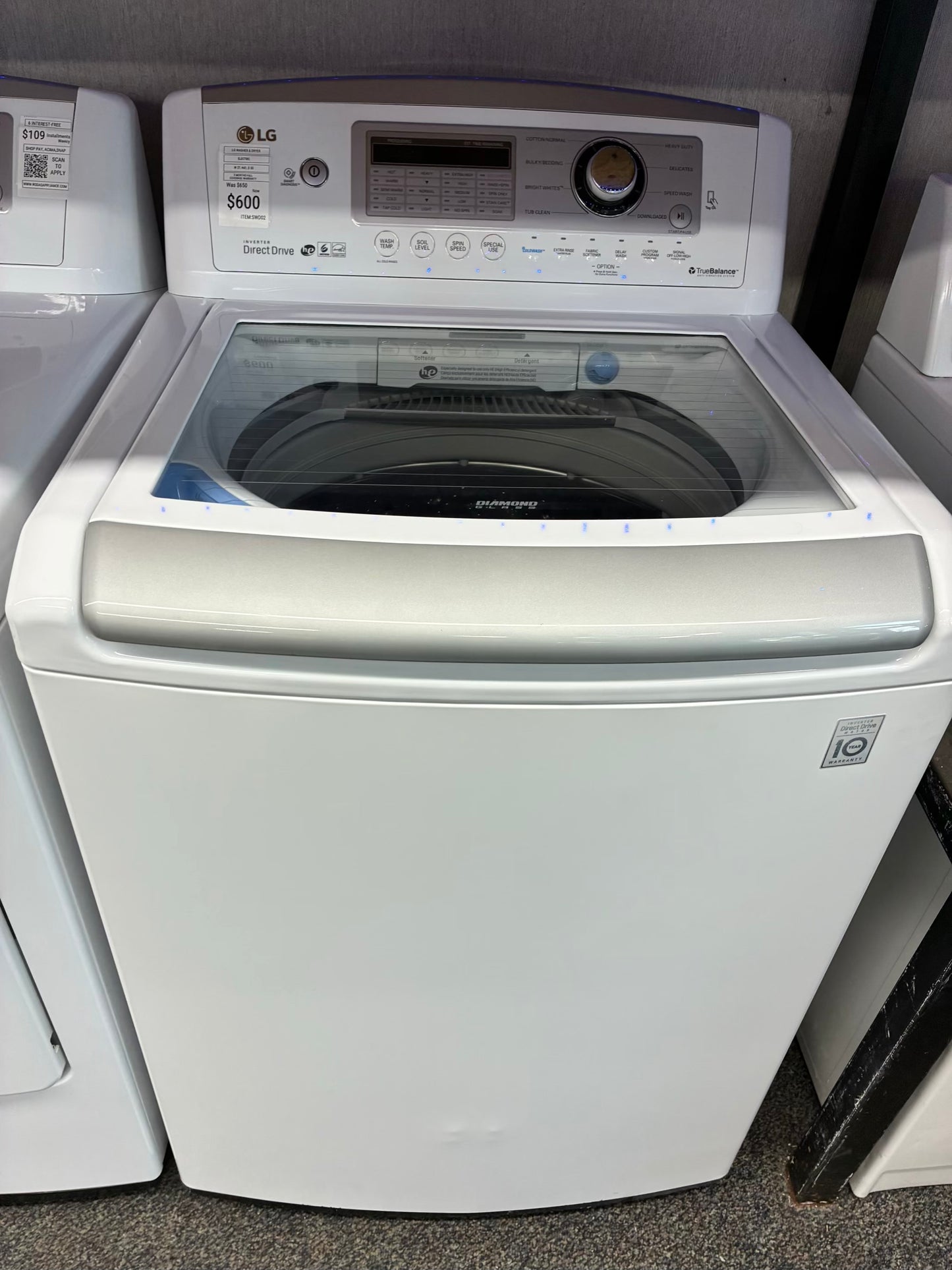 LG electric washer and dryer 27” large capacity