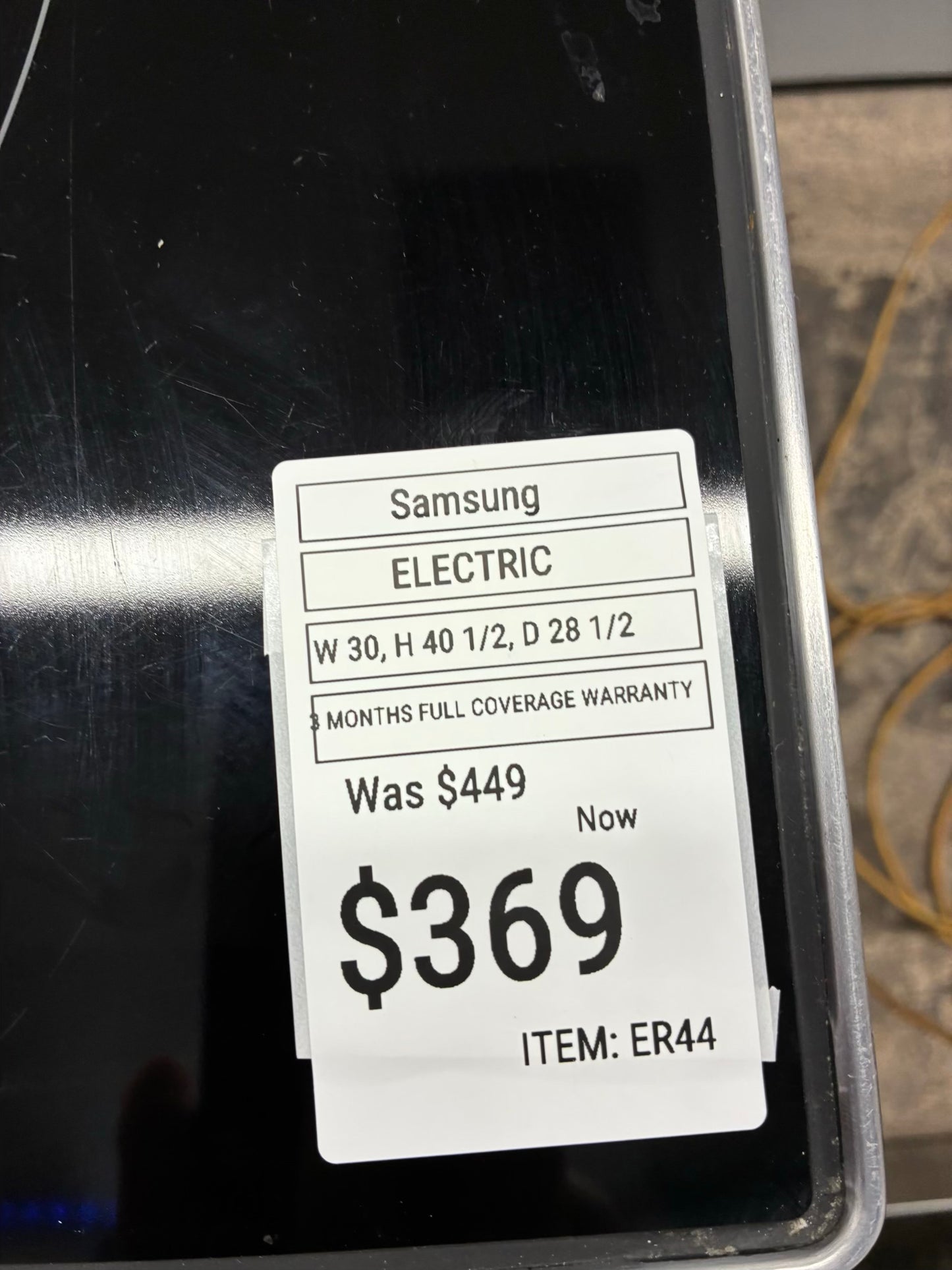 Samsung electric range black 5 burners 30” air fryer