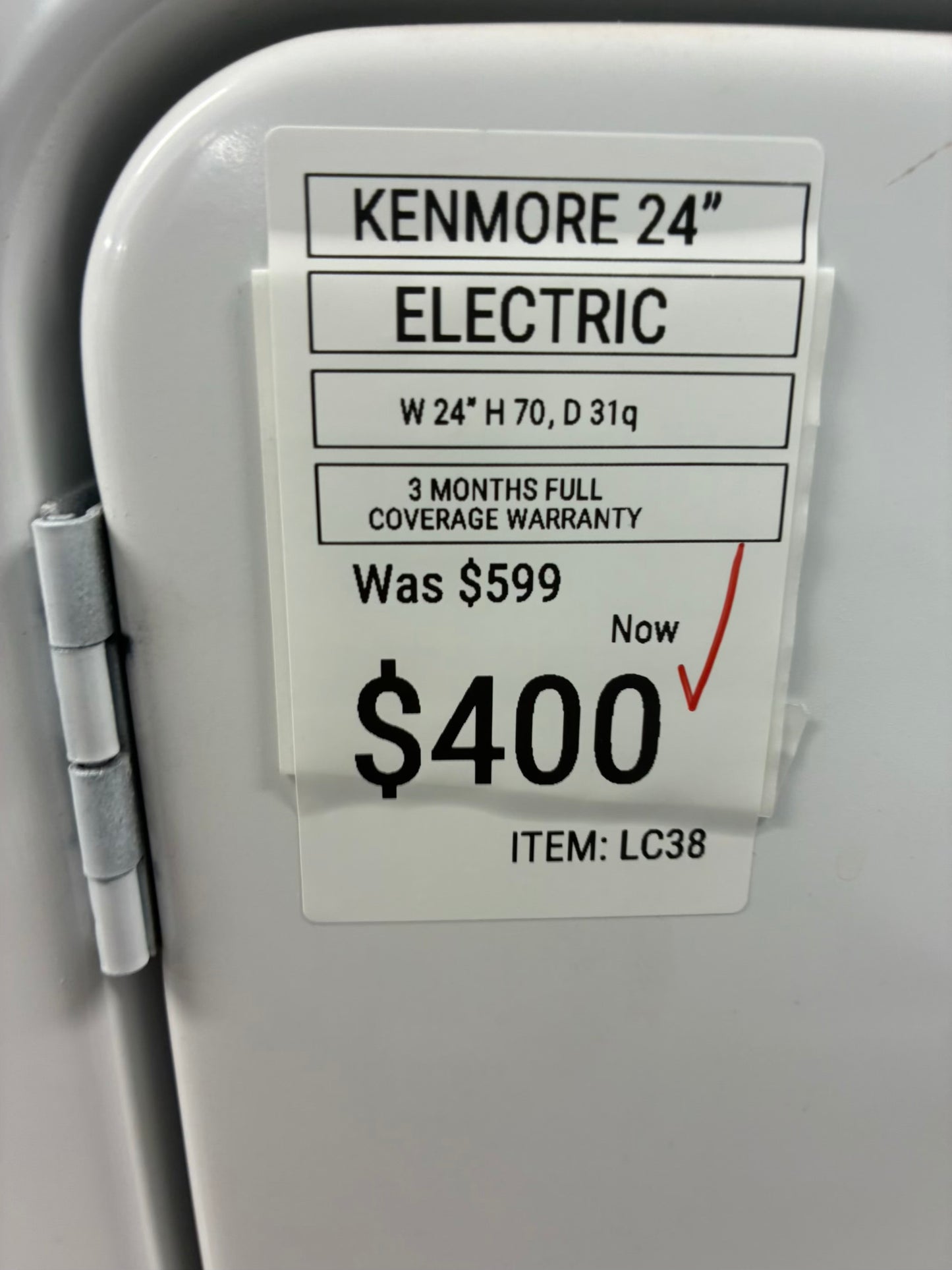 Whirlpool laundry center  washer and dryer set electric stackable 24”