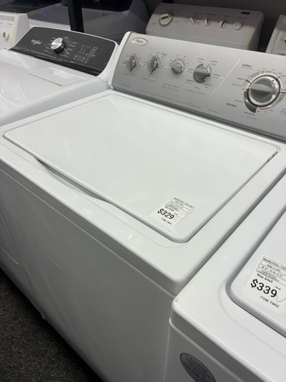 Whirlpool top load large capacity white 27”