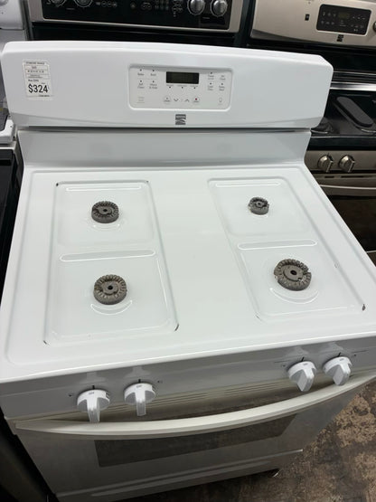 Gas Range white Burners 30”