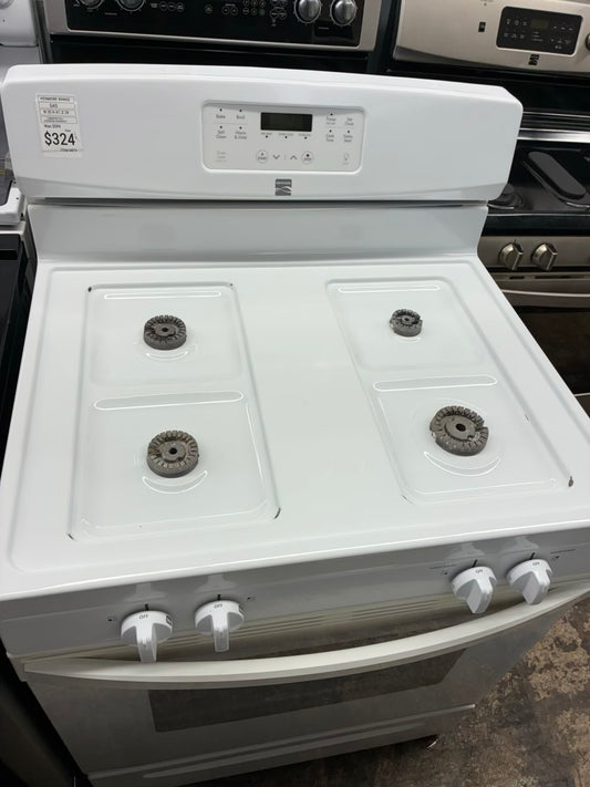 Gas Range white Burners 30”