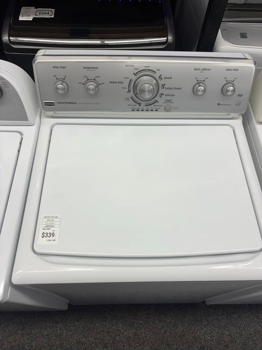 Maytag top load washer  large capacity side x side 27”