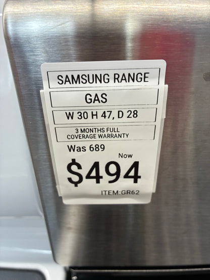 Samsung range 5 burner stainless steel 30”