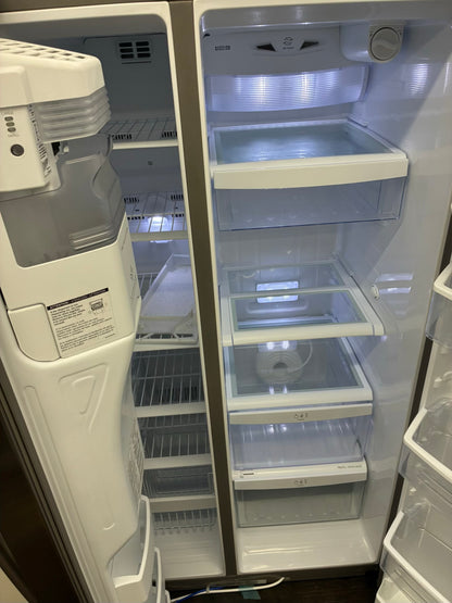 Kenmore side by side refrigerator stainless steel 33” ice maker water dispenser