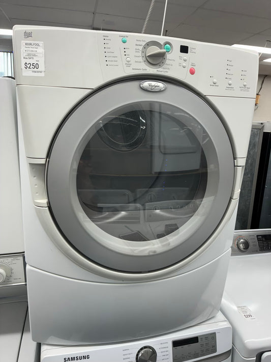 Whirlpool Electric Dryer 27” white front load