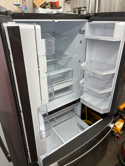 GE French door refrigerator stainless steel 36” ice maker water dispenser