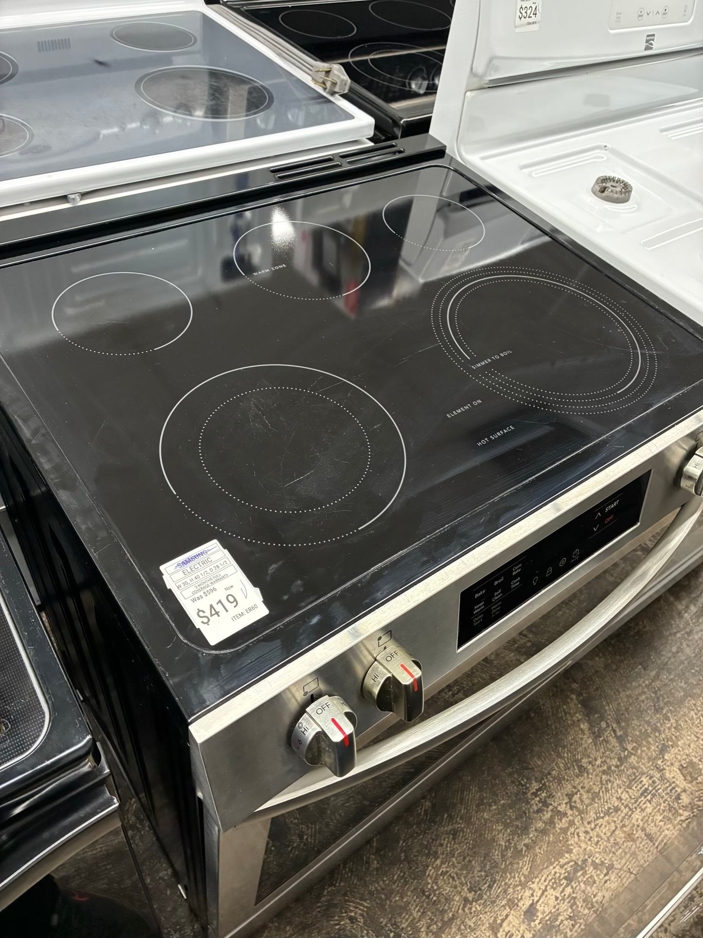 Frigidaire electric range black 5 burners 30”