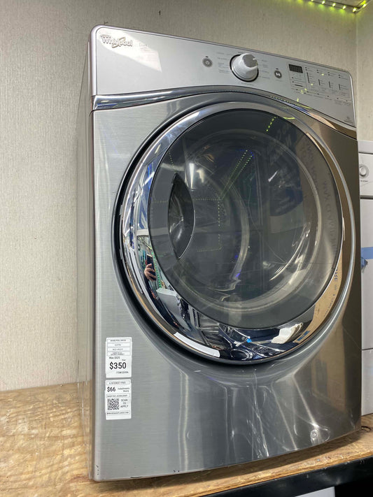ITEM #ED59A Maytag  front load electric dryer 220v  stackable large capacity stainless steel drum 27 in