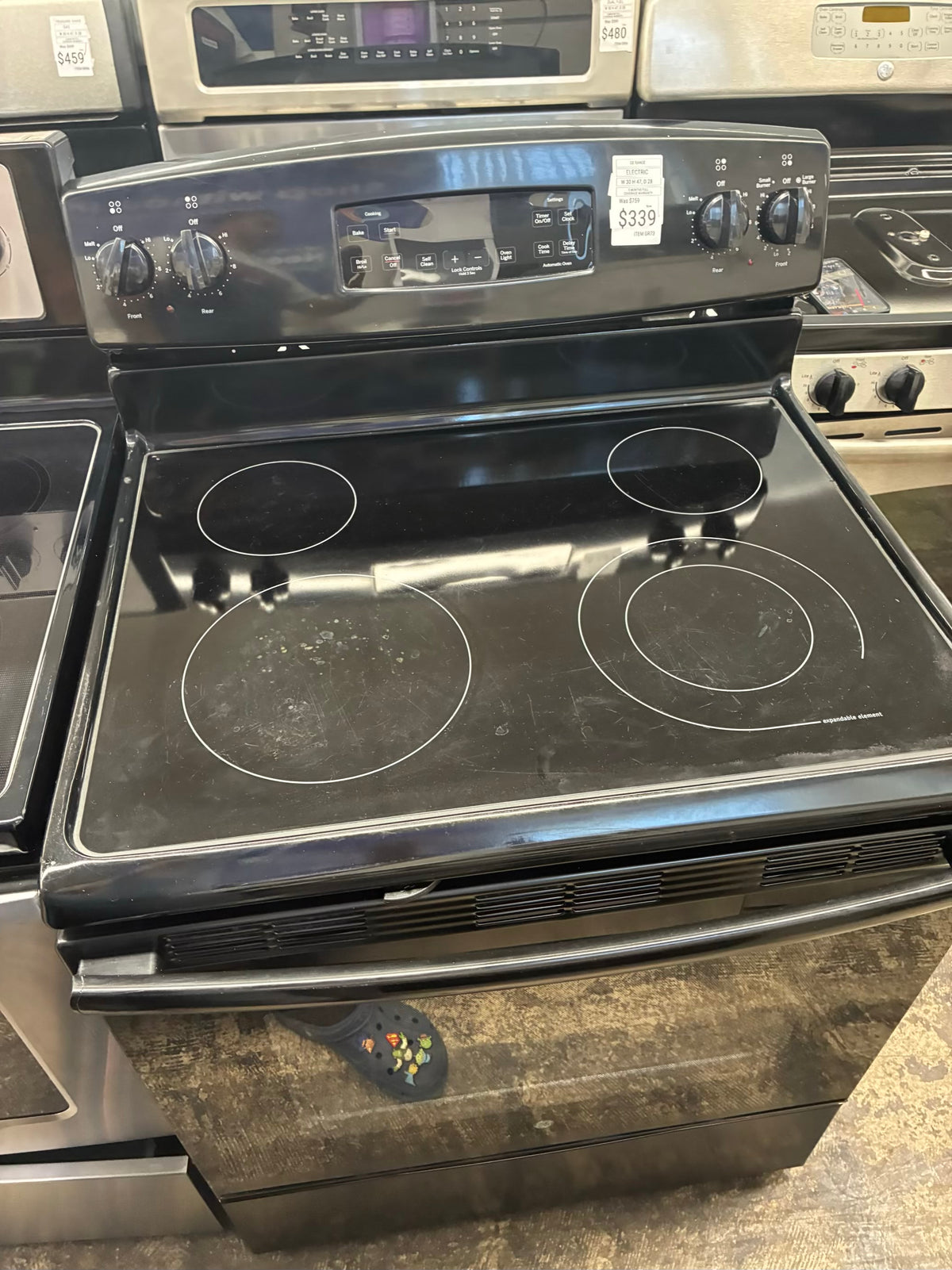GE electric range stainless steel 30” 4 burners