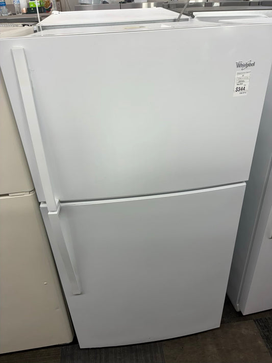 Whirlpool Top Freezer Refrigerator 33” white