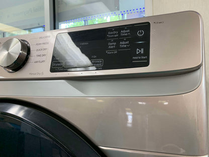 ★ Samsung open box 4.5-cu ft High Efficiency Stackable Steam Cycle Smart Front-Load Washer and gentle used Electric Dryer with 7.5 Cu. Ft. Capacity, Smart Care, 10 Dryer Programs, Sensor Dry, Steam Sanitize+, Wrinkle Prevent WD461