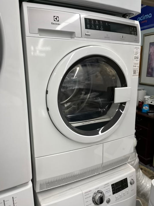 ^ITEM #ED17F Electrolyx front load electric dryer 220v large capacity stackable 27”