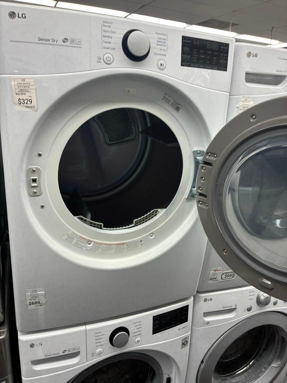 LG electric washer and dryer 27” front load