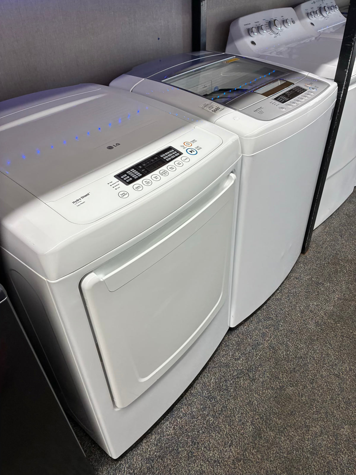 LG electric washer and dryer 27” top load