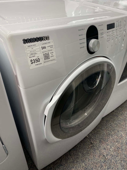 ITEM #GD39D Samsung GAS dryer largue capacity Stainless steel drum color white 27”