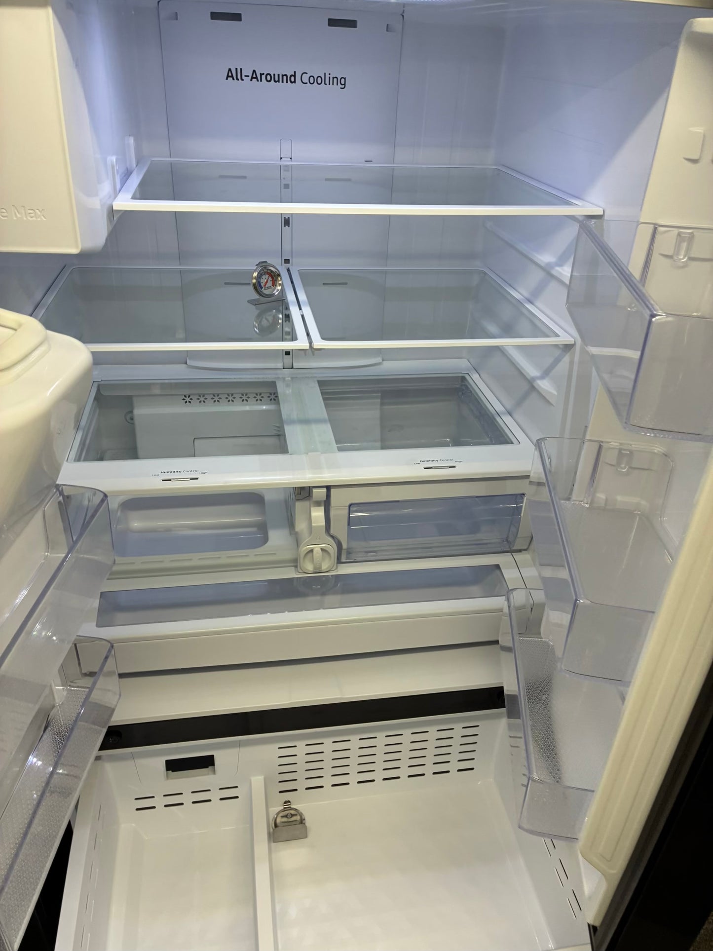 Samsung French door refrigerator stale stainless steel 36” ice maker water dispenser