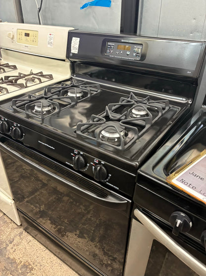 GE Gas Range Black 4 Burners 30”
