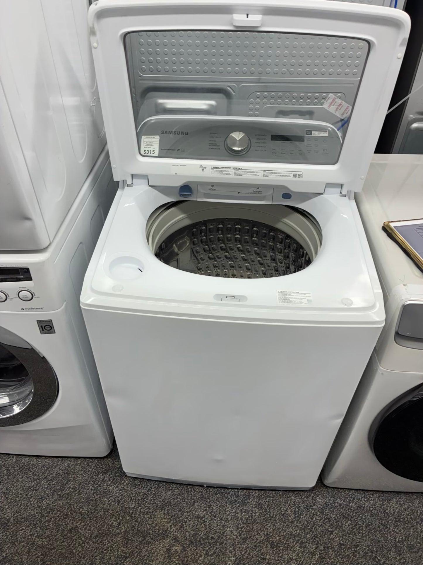Samsung top load washer  large capacity side x side 27”