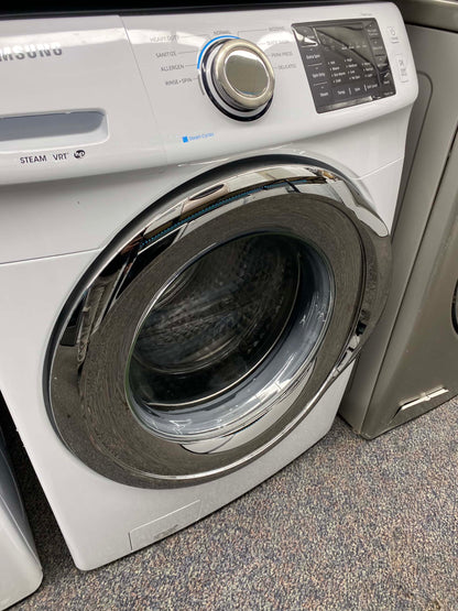 Item: #W19Y Samsung high efficiency and electric dryer stainless steel drum front load ,stackable or side by side 27”