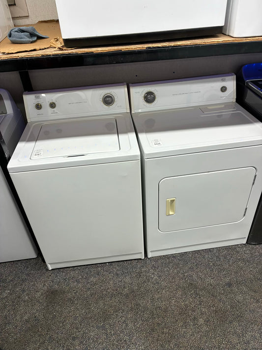 ROPER WASHER 27” N DRYER 29”TOP LOAD ELECTRIC WHITE