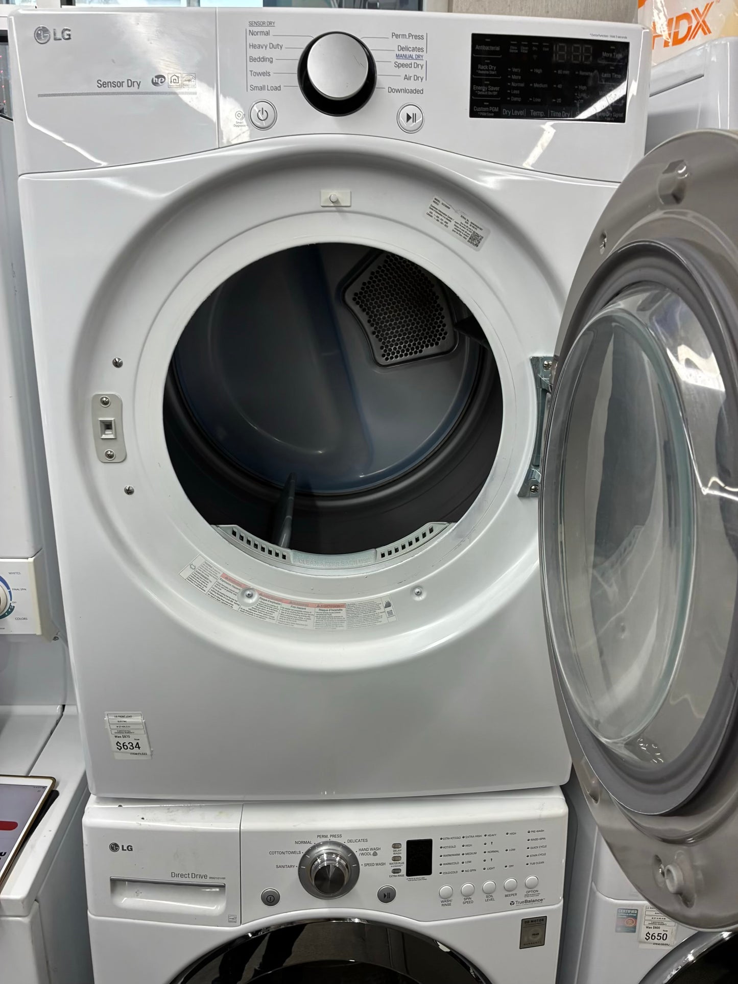 LG WASHER N DRYER FRONT LOAD ELECTRIC 27”