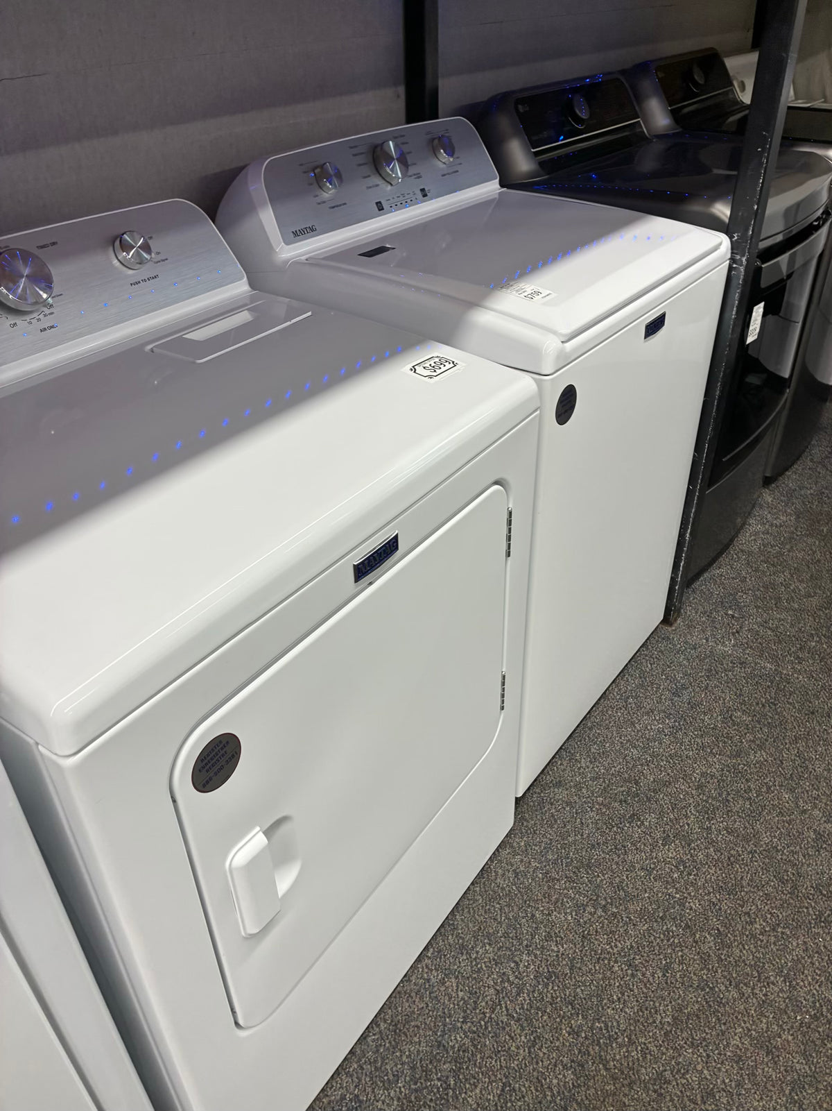 Maytag electric washer and dryer 27” top load