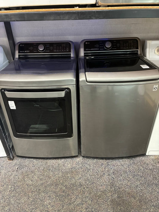 LG electric washer and dryer 27” top load