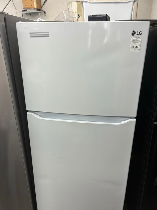LG top freezer refrigerator white 30”