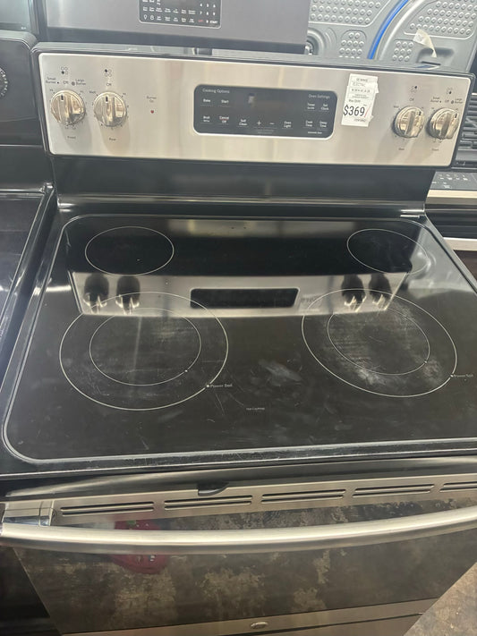GE electric range stainless steel 30” 4 burners