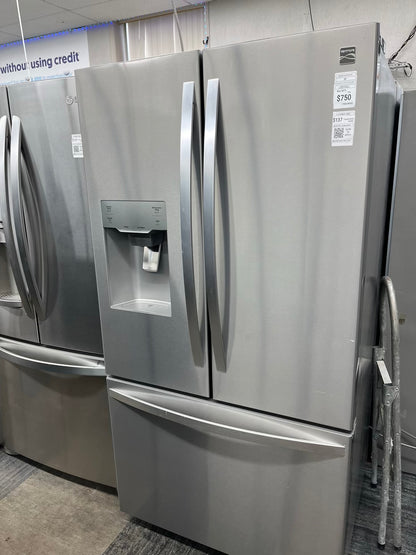^ Item: #RF94S kenmore french door refrigerator stainless steel w/water ice dispenser 36 in
