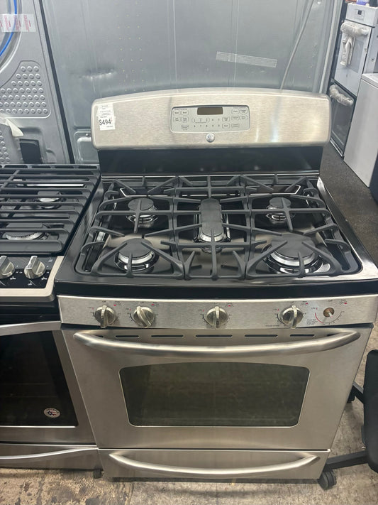 GE Gas Range Black 5 Burners 30”