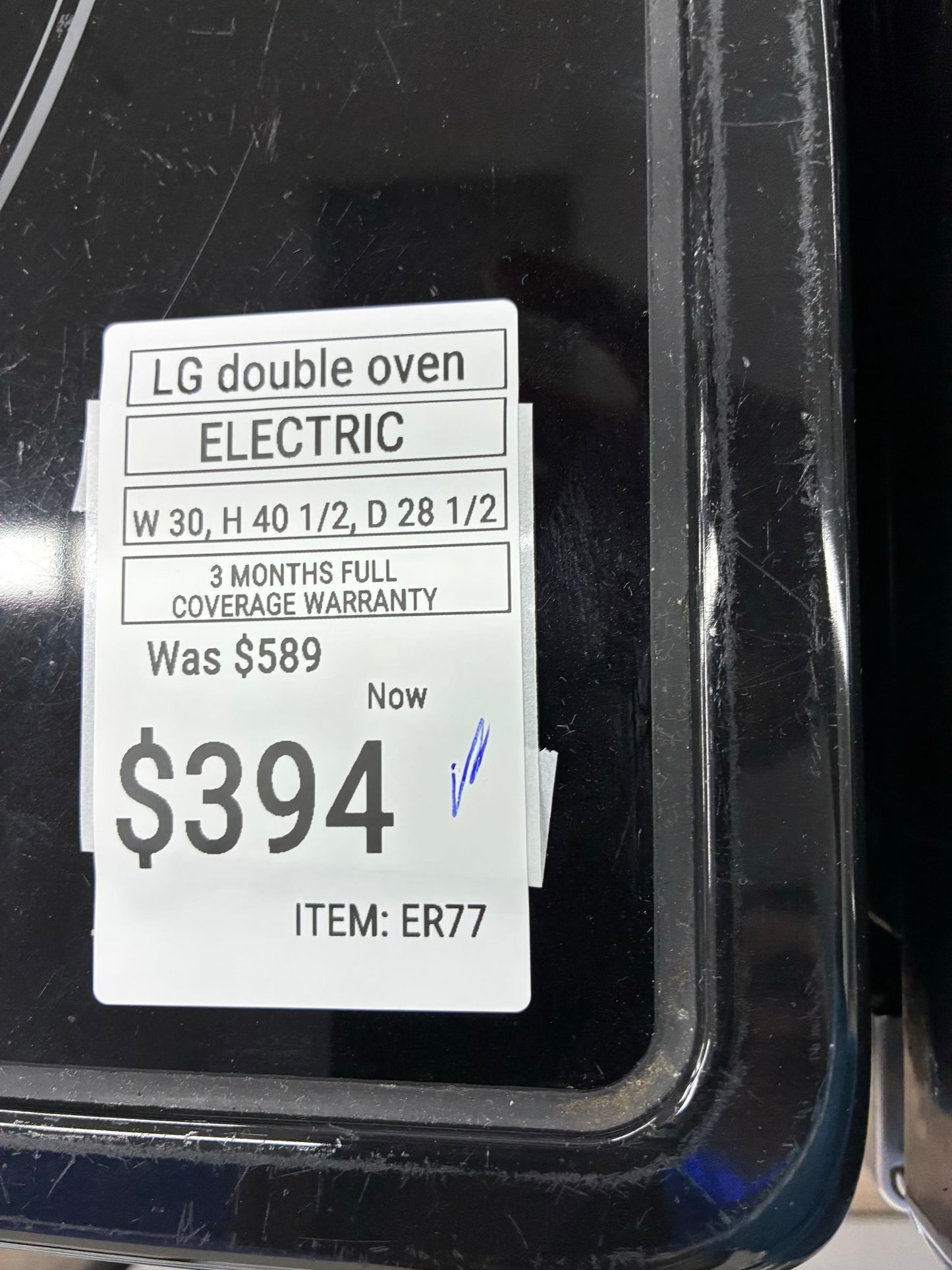 Samsung electric range stainless steel 30” double oven