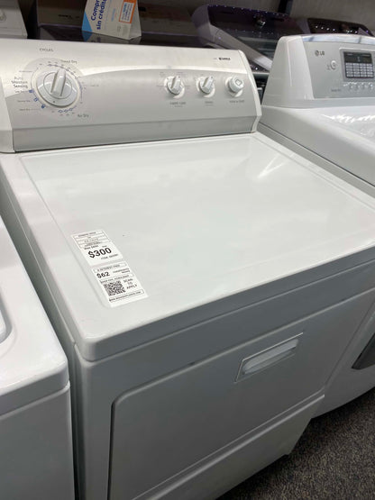 . ITEM #GD29H  gas dryer white side x side 29”