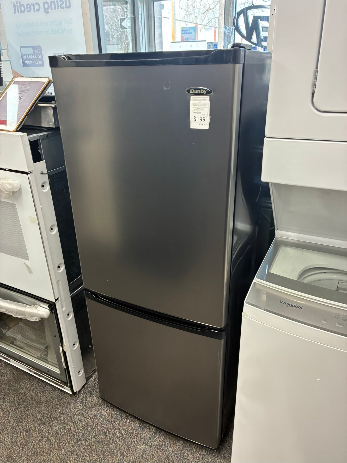Danby Freezer Refrigerator 24” stainless steel