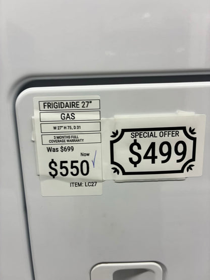 Frigidaire laundry center  washer and dryer set electric stackable 27”