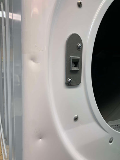 ★ Samsung Open Box 4.5 cu. ft. High-Efficiency Front Load Washer with Self-Clean+ in White & 7.5 cu. ft. Stackable Vented Electric Dryer with Sensor Dry in White 27 in WD668