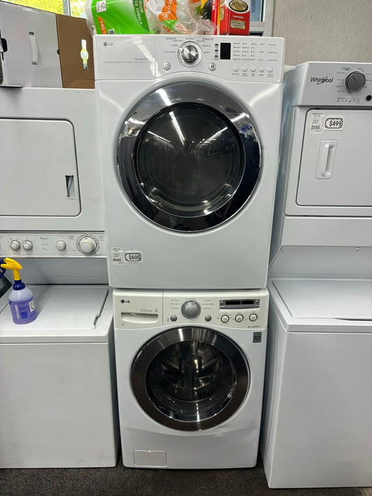 LG  electric washer and dryer 27” front load