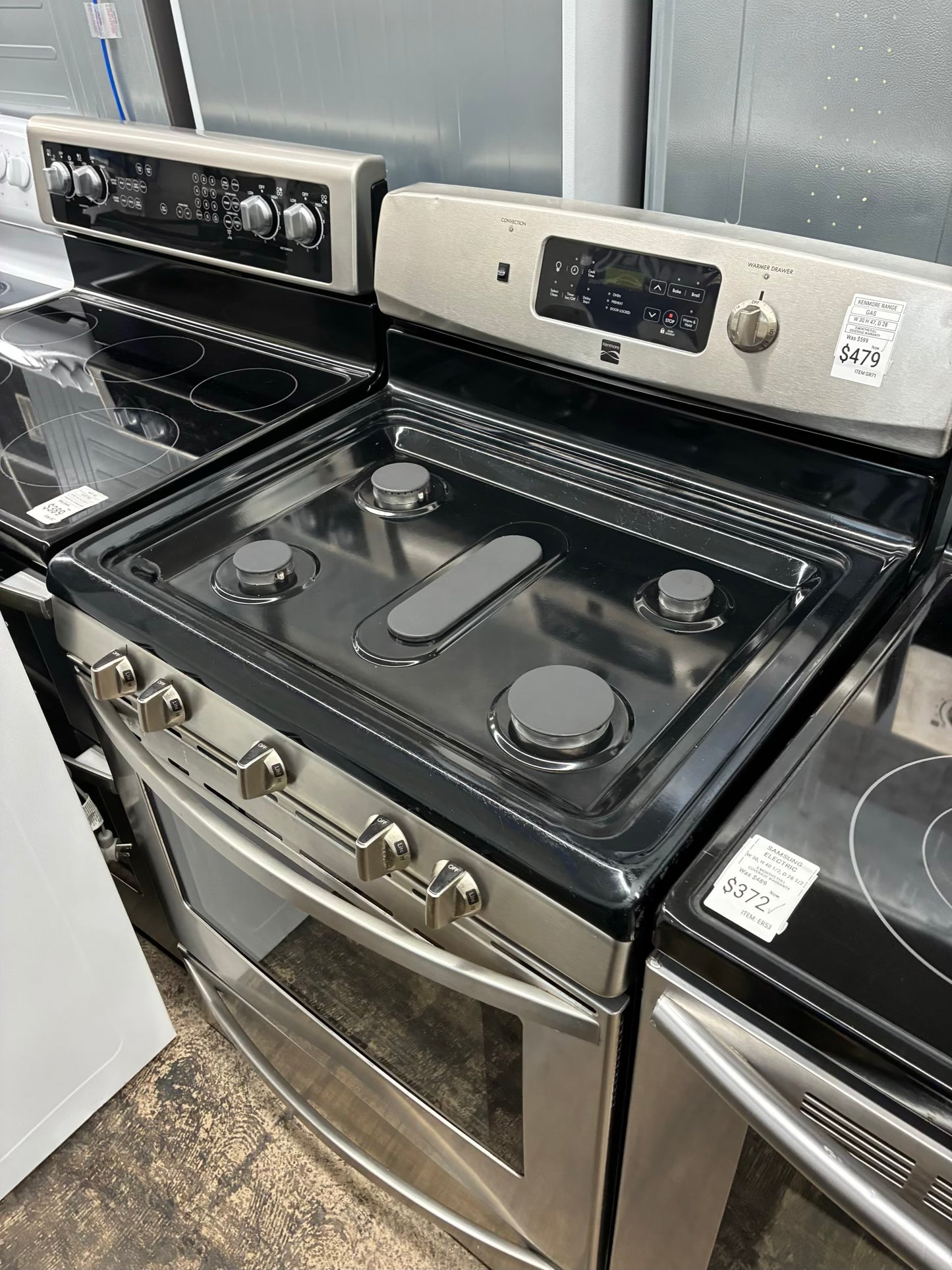 Kenmore Gas Range Stainless Steel 5 Burners 30”