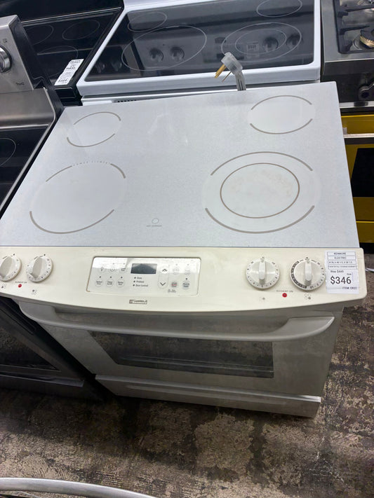Kenmore electric white  range 4 burner 30 inch slide in
